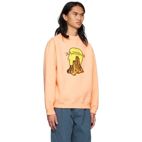 Brain Dead Mount Slime Sweatshirt Size M Mens Peach $120 - Picture 15 of 16